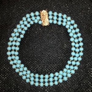 High Quality Vintage Blue Choker 3 Strands